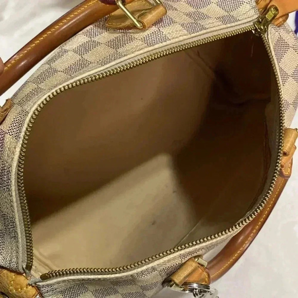 Louis Vuitton Speedy 30 Damier Azur Authentic With Key and Lock 316 - Picture 13 of 15